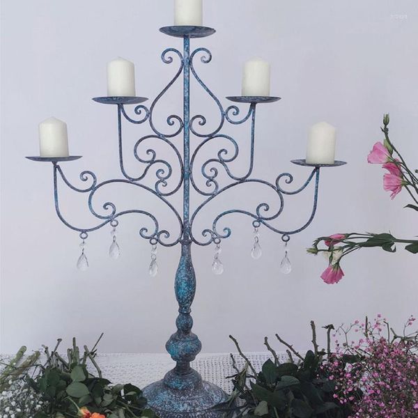 Portacandele Stand Decorazione estetica Lampada Shadows Castical Of Candles Portacandele Vintage Tealight Bougeoir Iron SY50CH