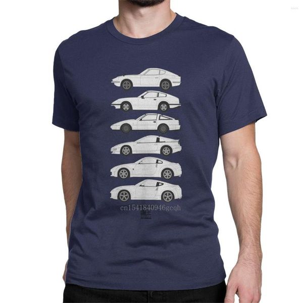 Herren T-Shirts Fairlady Z History JDM für Männer Baumwolle humorvolle T-Shirts Drift Fahrzeug Auto Auto T-Shirts Kurzarm Kleidung 6XL