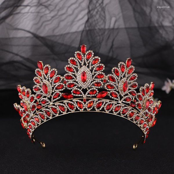 Cabeça de cabeça Coroa de noiva requintada diamante de luxo banda de cabelo acessórios de vestido de noiva