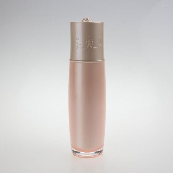Garrafas de armazenamento embalagem de cosméticos de garrafa de plástico vazio 80 ml de loção rosa/branca