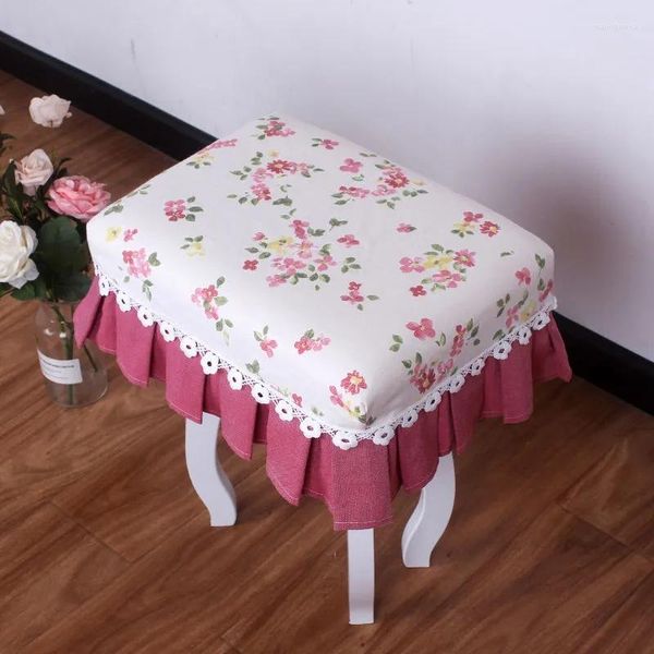 Chaves de cadeira de cadeira estilo pastoral padrão floral maquiagem tampa de tampa de piano piano decorativo almofada de assento