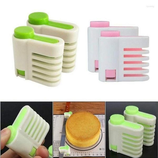 Backwerkzeuge 2pcs 5Layers Bread Slicer Food-Grade Plastikkuchenschneider Schneidmesser Splitter Toast Kichen