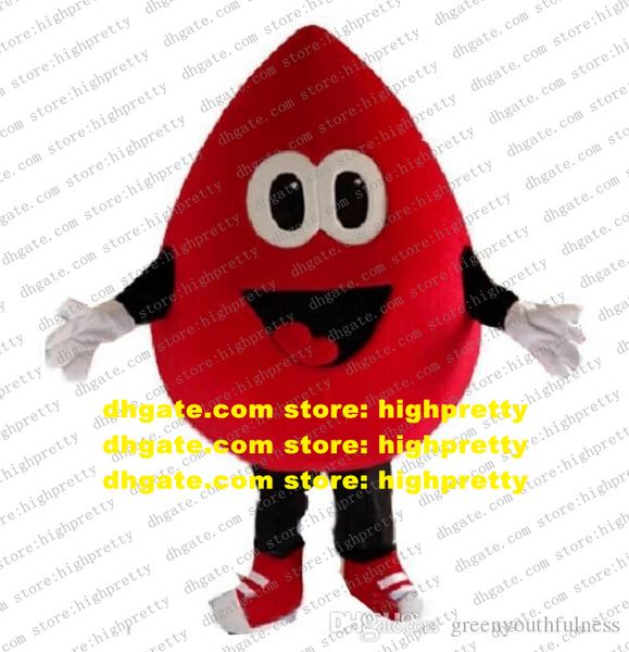 Red Blood Drop Sanguis Costume mascotte Personaggio dei cartoni animati per adulti Vestito completo Immagine aziendale Film Performn ACTING zz7923