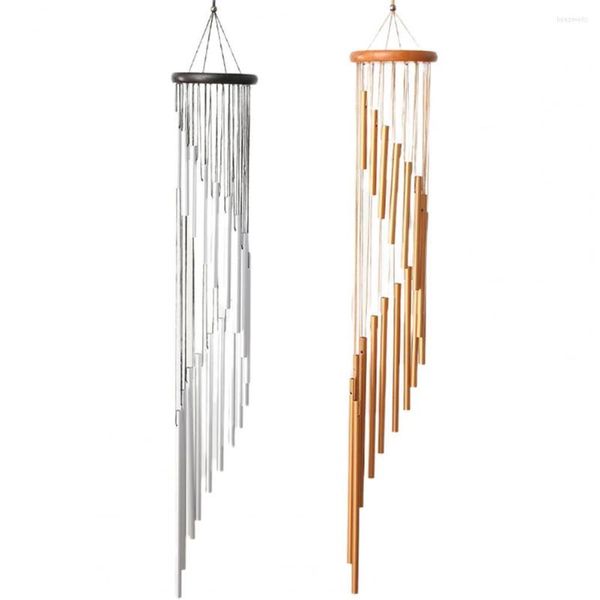 Декоративные фигурки Полезные ветровые кусочки подвесной деревянные доски колохоты висящие дизайн 18 трубок металлический колокольчик декор прозрачный звук