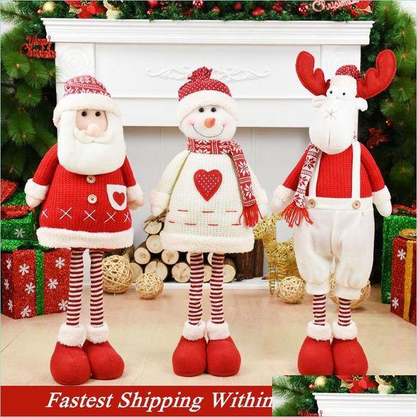 Weihnachtsdekorationen Figuren Weihnachtsmann Puppe Weihnachtsdekorationen für Zuhause Frohe Ornamente Weihnachten Gartendekoration Navidad Jahr 20 Dhnux