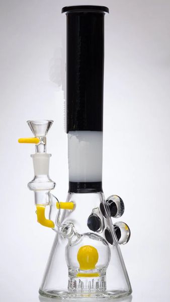 Vintage Cheech Fixed Beaker Glass Bong Water Narghilè Pipa Percolatore Dab Rig con ciotola fabbrica originale può pur logo del cliente da DHL UPS CNE