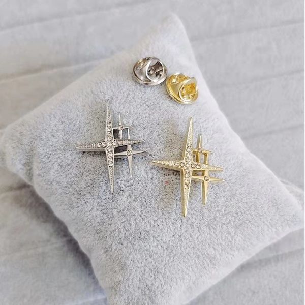 Frauen Männer Kreuz Brosche Anzug Revers Pin Gold Silber Kristall Kreuz Broschen für Geschenk Party