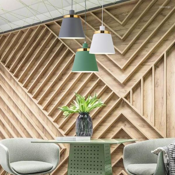 Candeliers de estilo nórdico Macaron pendurado no teto LED Light Indoor Lighture Perfect para sala de estar ou loft