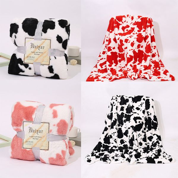 Красочное молоко леопардовое дизайн одеяло классическое одеяло одеяло удобное плюшевое шерстяное детское детское.