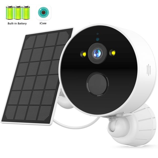 Câmeras de câmeras wifi 1080p HD Solar Solar Outdoor Segurança ICSEE Sem fio Bateria interna Bullet Home Bullet Monitor de bebê 221108