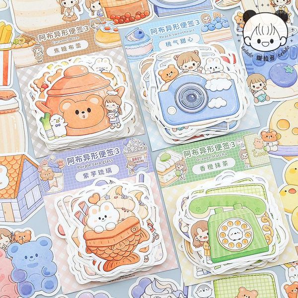 4packs/LOT Abu Note a forma di speciale Serie 3 Cute Lovely Message Paper Memo Pad