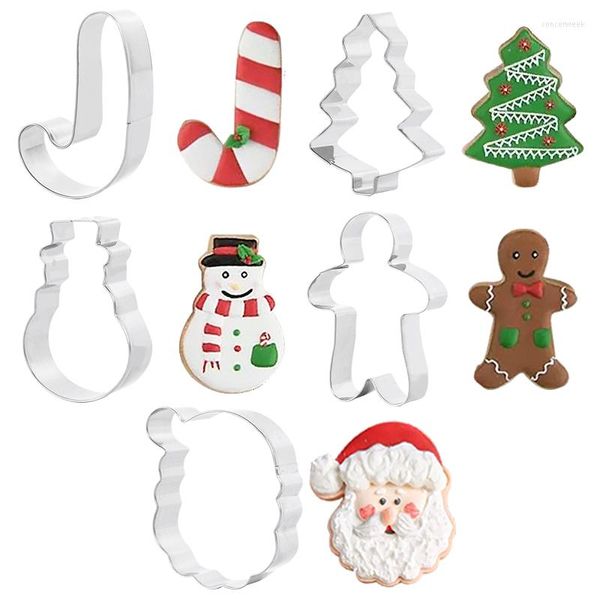 Backformen 1Pack Weihnachten Cookie Cutter Edelstahl Cut Candy Keks Form Kuchen Dekor Werkzeug Navidad Geschenk DIY Form