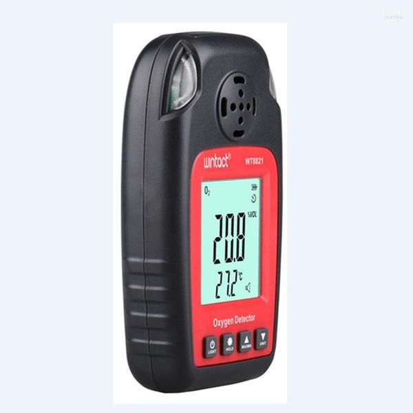 Detector de oxigênio digital LCD Display Automotive O2 Gas Temperatura Monitor do analisador de som Som alarme campainha