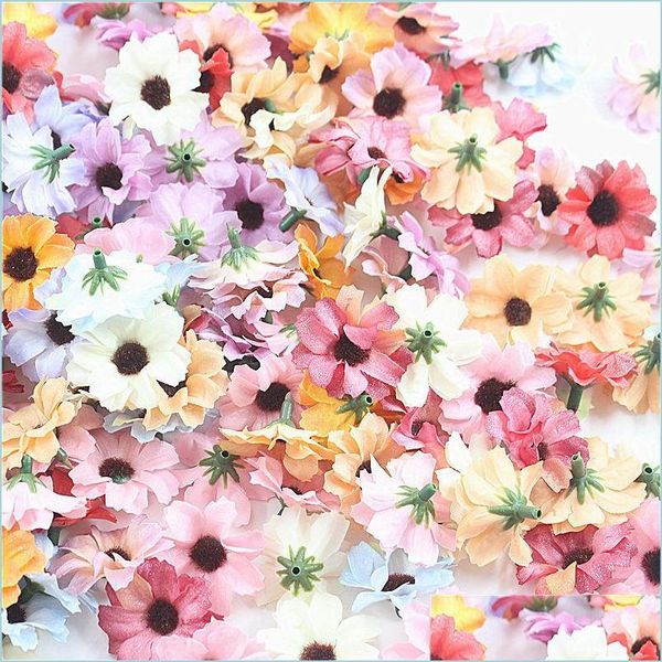 Fiori Decorativi Ghirlande Margherita Capolini 4 Cm Gerbera Di Seta Fiori Finti Margherite Artificiali Decorazione Di Nozze Scrapbook Fai Da Te Dhpry