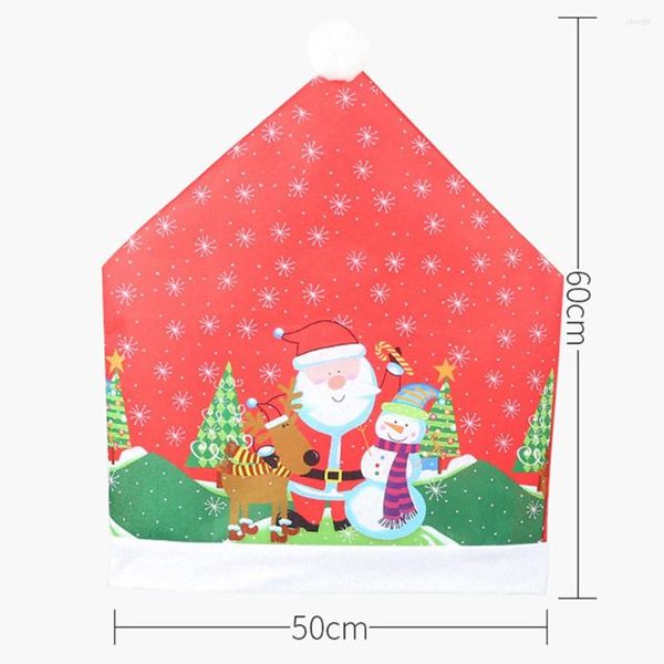 Fodere per sedie Brand Celebrations Cover Table Decoration 1pc 60 50cm Christmas Theme Cloth High Stretch Old Man Santa