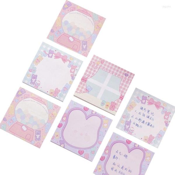 Confezione regalo da 20 pacchi/lotto Adesivo per promemoria rosa adorabile Ragazza Caramella Pasta di carta per appunti Materiale scolastico creativo per blocco note