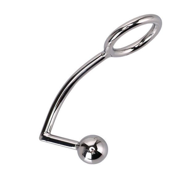 MASSAGE Toy Products Adult Toys Toys Sexy Metal Anal Hook Anal Hook Sm Bola única Gancho curto Expansão do plugue anal