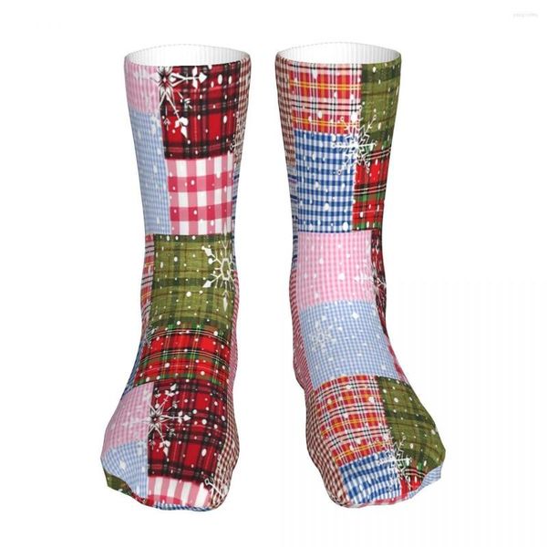 Meias masculinas de Natal Pattern Sock Men Mulheres Mulheres Meias de Poliéster Customizável engraçado