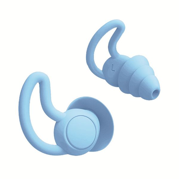 Plugues de orelha de silicone para roupas de proteção Silicone Isolamento de som Anti-ruído Plugues Viajar Redução de ruído suave Nadando tampões de ouvido