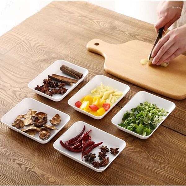 Placas 6pcs Square Serving Bandejas Organizador de plástico para sementes porcas doces frutas secas