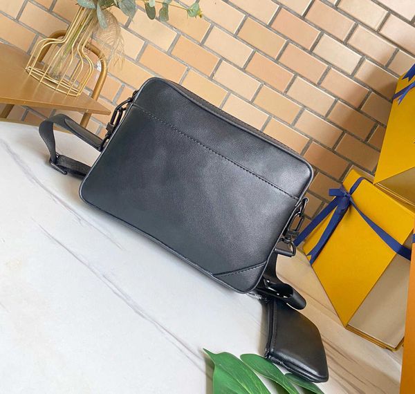 дизайнерская сумка через плечо с тиснением, набор из 3 предметов в роскошных дизайнерских сумках, модные серые, черные, 2 цвета, сумки-мессенджеры, сумка для мужчин