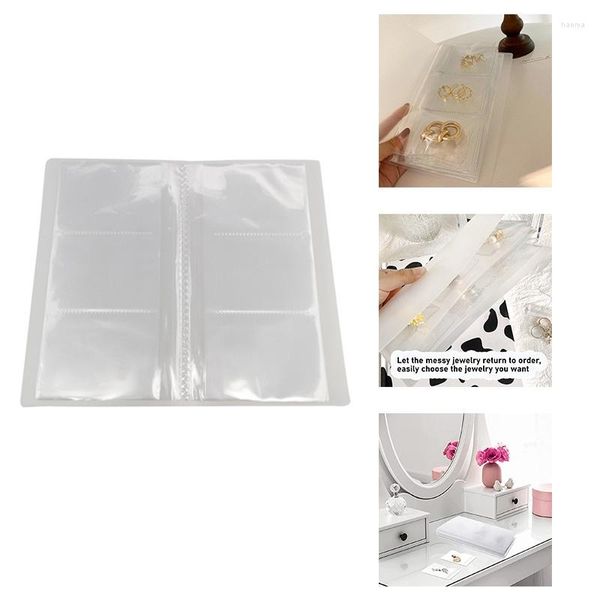 Bolsas de armazenamento PVC Jóias transparentes Antioxidante Bolsa de zíper de plástico Livro Viagem Display de suporte