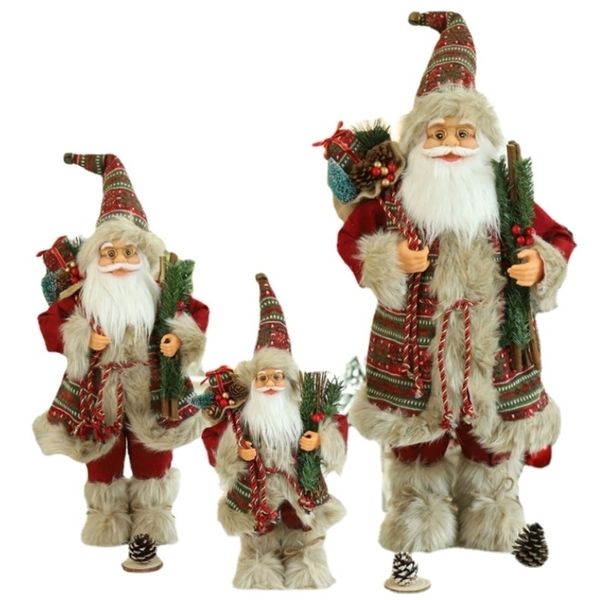 Decorazioni natalizie Grande bambola di Babbo Natale per ornamenti per alberi di grandi dimensioni Ufficio Anno Regalo per bambini Decorazioni per feste Navidad Xmas 221109