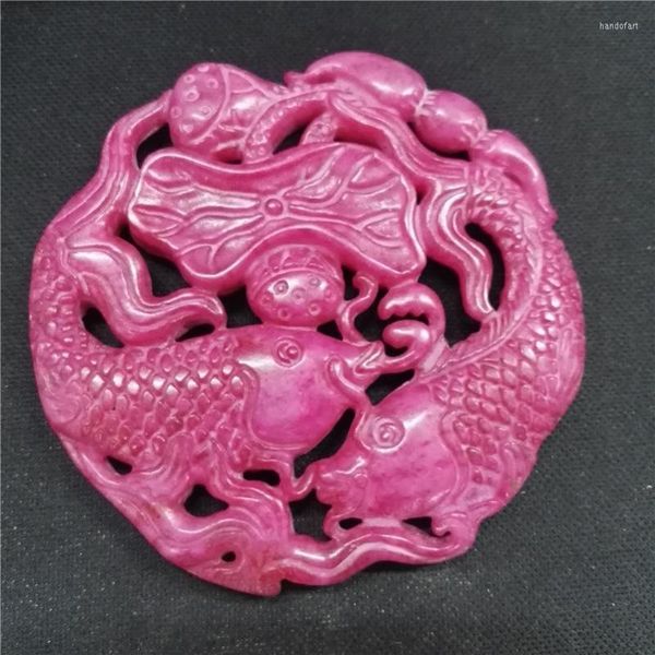 Подвесные ожерелья искусство рисунок розовый полу драгоценные каменные чары винтажные классические азиат