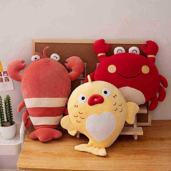 1Pc 50Cm Cartoon Cuddles Cute Cuddles Fish Cancer Crab Doll Soft Sleeping Fidanzato Cuscino Per ragazza ldren J220729