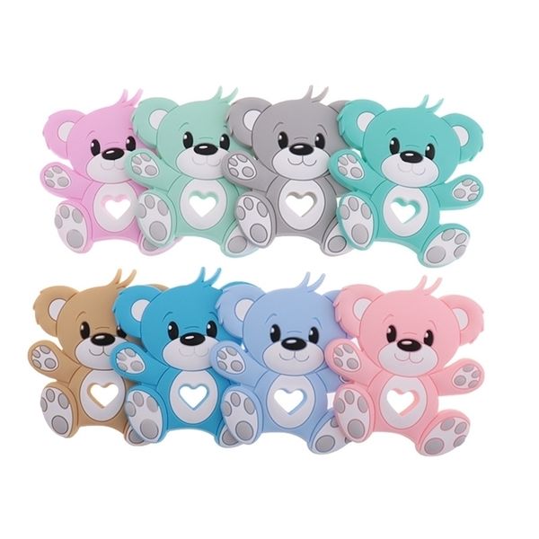 Massaggiagengive per bambini Giocattoli 10PCS Orso Massaggiagengive in silicone per denti Roditore Bpa Sonaglio gratuito Giocattolo per dentizione personalizzato 221109