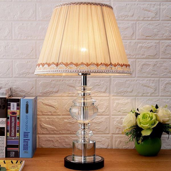 Tischlampen TUDA Europäische rosa Mode Kristalllampe für Schlafzimmer Wohnzimmer Nachttisch Moderne minimalistische kreative dekorative Lichter