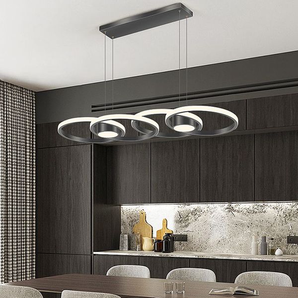 Led Kolye Lambalar Dimmable Modern Daireler Yemek Odası Tavan Avizeleri Restoran Mutfak Adası Salonu Kapalı Asma Işık