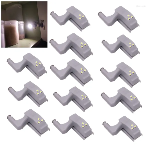 Luzes noturnas 10pcs LED LUDER INTERNO Lâmpada sob armário Sensor de armário de armário para lâmpadas de armário de cozinha de quarto
