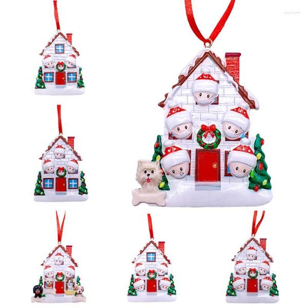 Decorações de Natal Estrela Estrela dos pingentes de resina Ornamentos de árvore em casa Decoração Papai Noel Drop