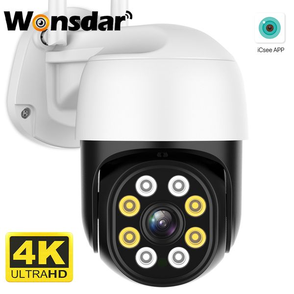 Dome Cameras 4K 8MP HD IP WiFi Wireless Security Outdoor Auto Branging Ptz H.265 5MP 1080p видео наблюдение P2P ICSEE 221108