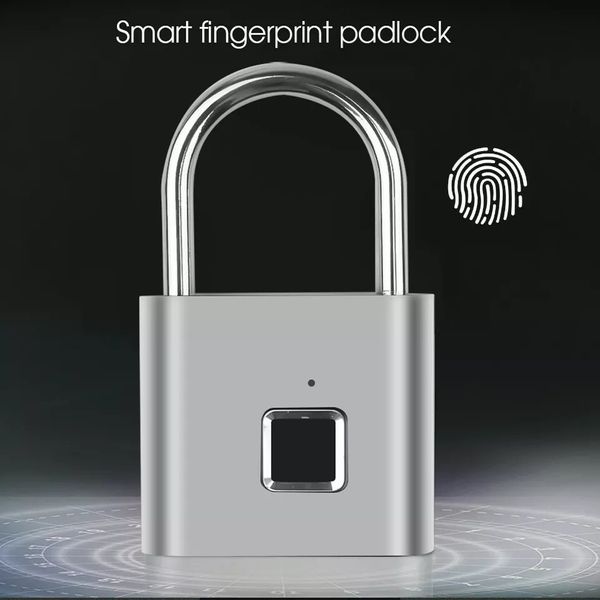 Smart Lock Mini-Fingerabdruck-Vorhängeschloss, biometrisch, wasserdicht, tragbar, Diebstahlsicherung, schlüssellos, elektronisch, für Schrank, Rucksack, Gepäck 221108