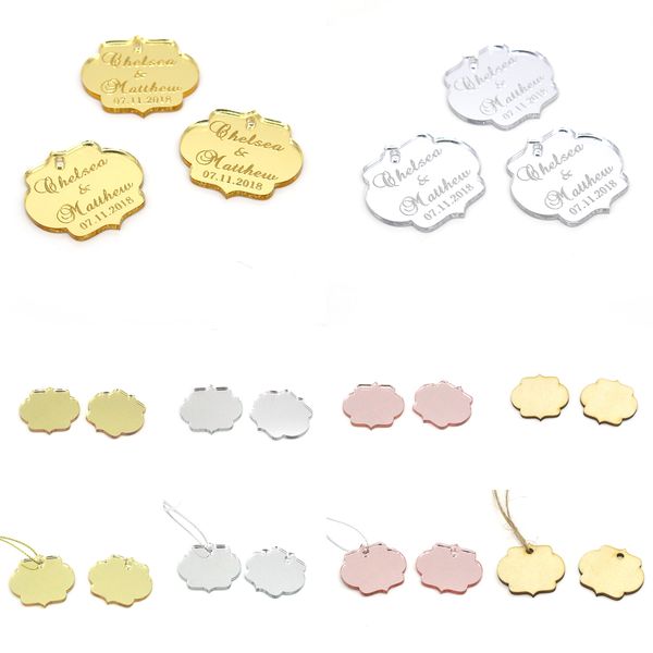 Decorazioni natalizie 30/50/100pcs Acrilico personalizzato Nuvole d'amore Tag Nome inciso Baby Shower Battesimo Tavola di nozze Decorazione per feste Bomboniere Regalo 221109