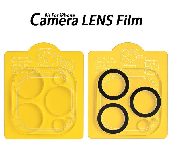 Film per protezione per la protezione della lente fotocamera per iPhone 15 Pro Max 9H Temped Glass 11 12 13 14 Plus Lenti di protezione dell'obiettivo posteriore