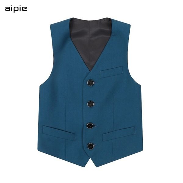 Gilet Promozione Bambini Ragazzi Gilet Classici europei e americani Abito formale solido Scollo a V Per 3-14 anni Abbigliamento per banchetti per bambini 221109