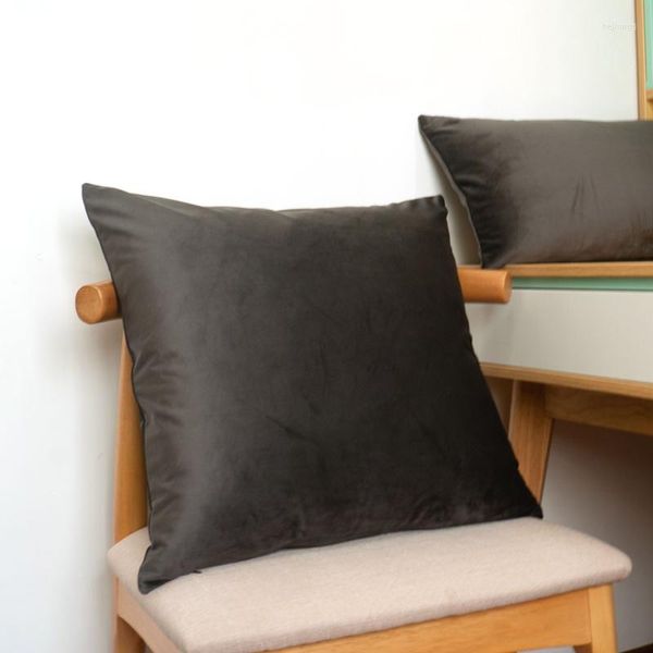 Travesseiro macio escuro Gary Velvet capa de capa de cama de cama de bola sem esburtar sem recheio