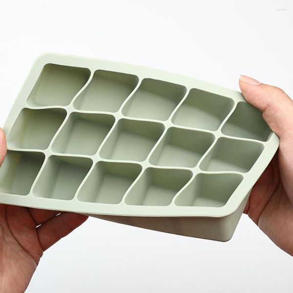 Moldes de cozimento Bandeja de gelo de silicone 6 grade 15 caixas caseiras freezer rápido cubo grande