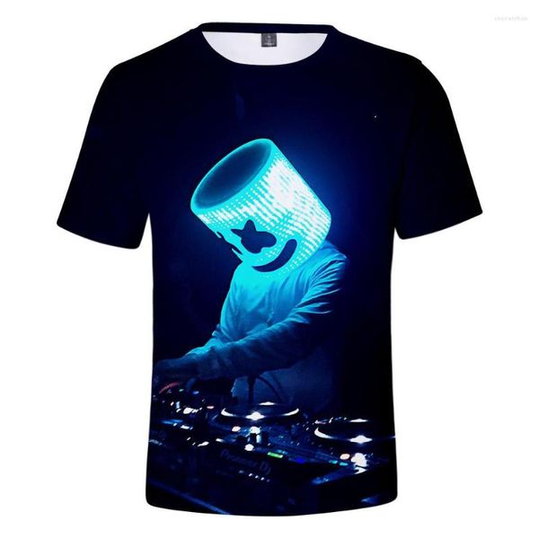 Camisetas masculinas Banda de doces 2022 Baida DJ 3D Camisa impressa Kids Harajuku Tshirt Boys/Girls T-shirt Hip Hop Streetwear Roupas