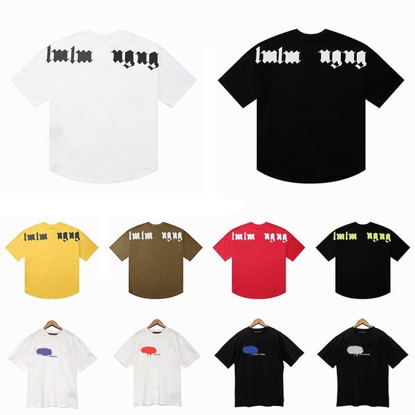 Magliette da uomo Palme Magliette da uomo Moda estiva Designer da donna Hiphop Magliette taglie forti Maglie a manica lunga T-shirt grafiche di lusso Abbigliamento Grandi lettere Stampa Tee Ss