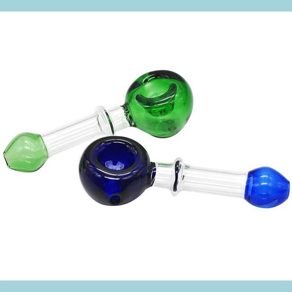 Tubi per fumatori Cournot Nuovo arrivo Mini manico Tubo in vetro Mti Colore Bruciatore a olio Cucchiaio per fumatori Bubbler Hybrid Spill Proof Bong Drop Del Dhryt