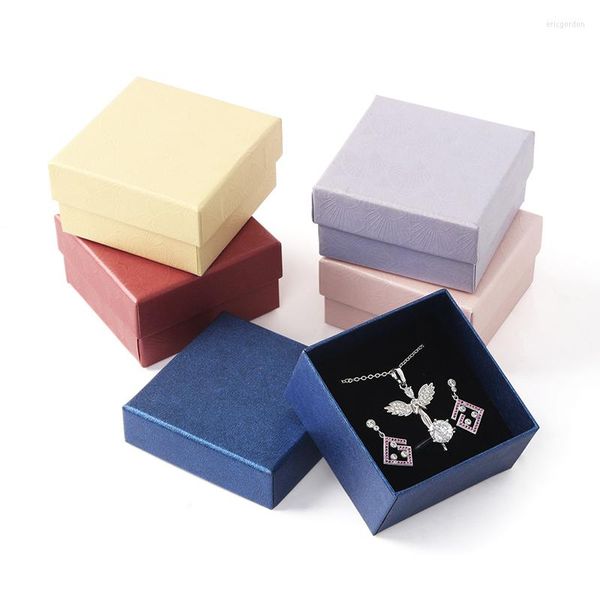 Bolsas de exibição de jóias para brinco de ringue de casamento Organizadores de jóias de joalheria Pacote de papel de presente