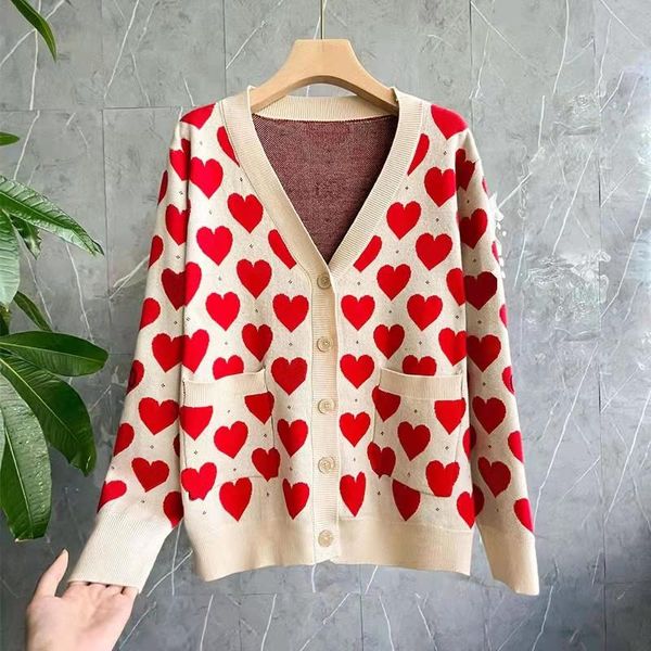 Sweater feminino designer casacos de malha de malha de outono de inverno de manga longa letra letra jacquard moda casual casual