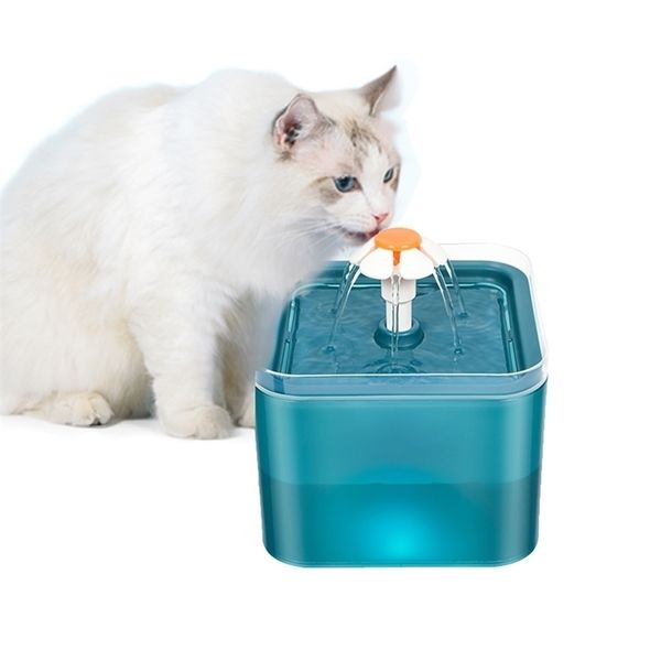 Cat Bowls Alimentadores de bebida automática bebida com iluminação LED USB Pet Water Dispenser Recircular Filtring para Limpo Fresco 221109