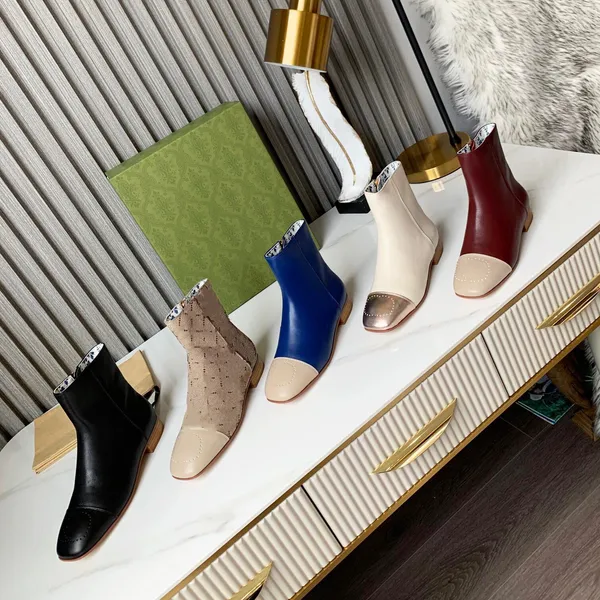 Новые женские сапоги на лодыжке роскошные дизайнер Chelsea Boots Fashion High Heel Flats Laser Plect Letter Square Jelly без скольжения резиновая кожа 35-43