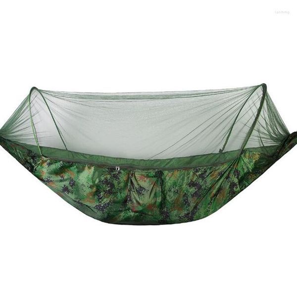 Hammocks 250x120cm Hammock portátil Pessoa dupla de camping Survival Hunting Leisure Travel Furniture Parachute