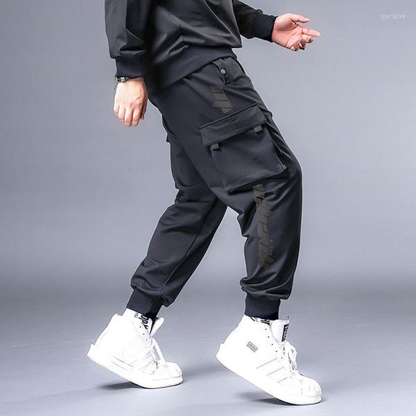 Männer Hosen Plus 7XL 6XL 5XL XXXXL Neunte Hosen Männer Schwarz Jogger Casual Atmungsaktive Knöchel Krawatte Tasche Kordelzug Cargo